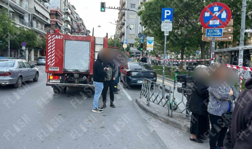 Εικόνα από το σημείο της έκρηξης/flash.gr Εικόνα από το σημείο της έκρηξης/flash.gr
