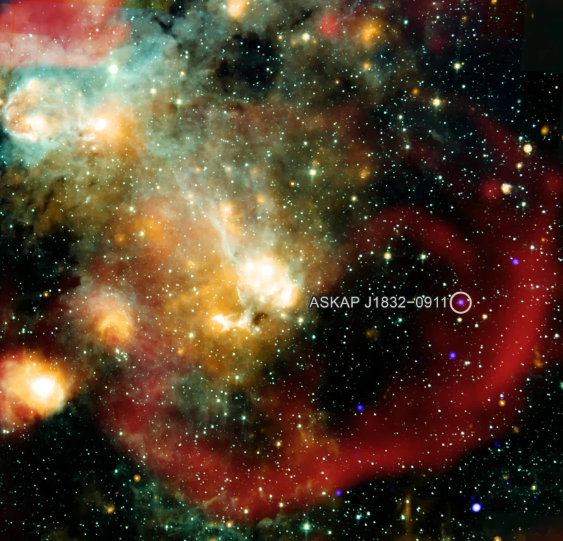 X-ray: NASA/CXC/ICRAR, Curtin Univ./Z. Wang et al.; Infrared: NASA/JPL/CalTech/IPAC; Radio: SARAO/MeerKAT; Image processing: NASA/CXC/SAO/N. Wolk X-ray: NASA/CXC/ICRAR, Curtin Univ./Z. Wang et al.; Infrared: NASA/JPL/CalTech/IPAC; Radio: SARAO/MeerKAT; Image processing: NASA/CXC/SAO/N. Wolk