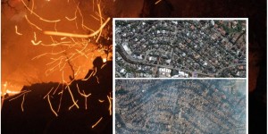 Πύρινος Αρμαγεδδώνας στη νότια Καλιφόρνια - Δορυφορικές εικόνες δείχνουν την τρομερή καταστροφή Πύρινος Αρμαγεδδώνας στη νότια Καλιφόρνια - Δορυφορικές εικόνες δείχνουν την τρομερή καταστροφή