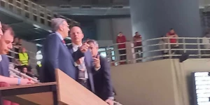 Παρακολουθούν μαζί το Final 4 του BCL Ζαγκλής και Λιόλιος Παρακολουθούν μαζί το Final 4 του BCL Ζαγκλής και Λιόλιος