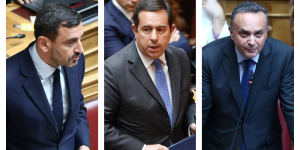 Προανακριτική: Οι τρεις «γαλάζιοι» της μάχης στη Βουλή Προανακριτική: Οι τρεις «γαλάζιοι» της μάχης στη Βουλή