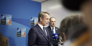 Μητσοτάκης από ΝΑΤΟ: «Θωρακίζουμε τις Ένοπλες Δυνάμεις, θέσαμε όσα έπρεπε στη συνάντηση με Ερντογάν» Μητσοτάκης από ΝΑΤΟ: «Θωρακίζουμε τις Ένοπλες Δυνάμεις, θέσαμε όσα έπρεπε στη συνάντηση με Ερντογάν»