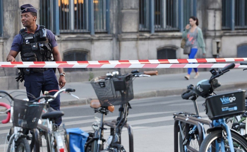 epa10724932 A police officer walks near the venue of the 'One Year to Go Paris 2024' (Dans un An Les Jeux Paris 2024) concert, held amid massive police presence following days of violent protests, in Paris, France, 03 July 2023. Violence broke out across epa10724932 A police officer walks near the venue of the 'One Year to Go Paris 2024' (Dans un An Les Jeux Paris 2024) concert, held amid massive police presence following days of violent protests, in Paris, France, 03 July 2023. Violence broke out across