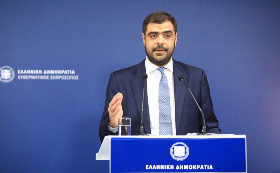 Ενημέρωση των πολιτικών συντακτών και ανταποκριτών ξένου Τύπου από τον Κυβερνητικό Εκπρόσωπο Παύλο Μαρινάκη, Δευτέρα 31 Ιουλίου 2023.
(ΓΙΑΝΝΗΣ ΠΑΝΑΓΟΠΟΥΛΟΣ/EUROKINISSI) Ενημέρωση των πολιτικών συντακτών και ανταποκριτών ξένου Τύπου από τον Κυβερνητικό Εκπρόσωπο Παύλο Μαρινάκη, Δευτέρα 31 Ιουλίου 2023.
(ΓΙΑΝΝΗΣ ΠΑΝΑΓΟΠΟΥΛΟΣ/EUROKINISSI)