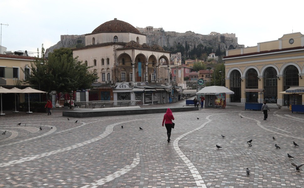 Εικόνα από την  πλατεία στο Μοναστηράκι (φωτο αρχείου: Eurokinissi)