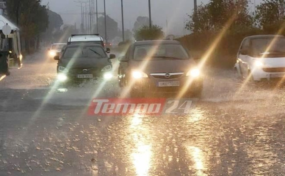 Ισχυρή καταιγίδα έπληξε την Πάτρα/φωτό tempo24