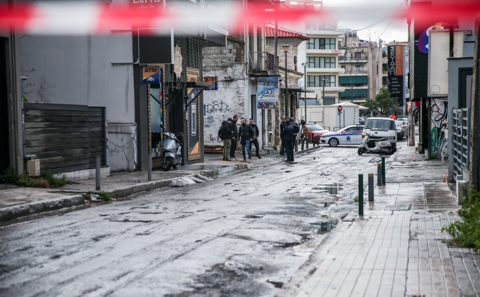 Το σημείο του αιματηρού συμβάντος στο Γκάζι/φωτό eurokinissi