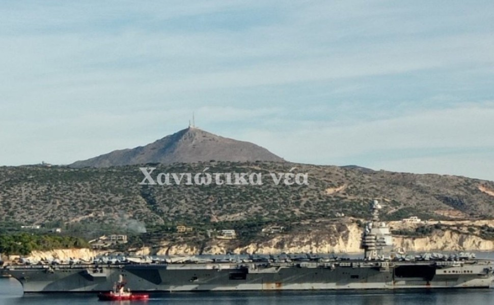 Το αμερικανικό αεροπλανοφόρο «USS Gerald Ford» στη Σούδα/Χανιώτικα Νέα