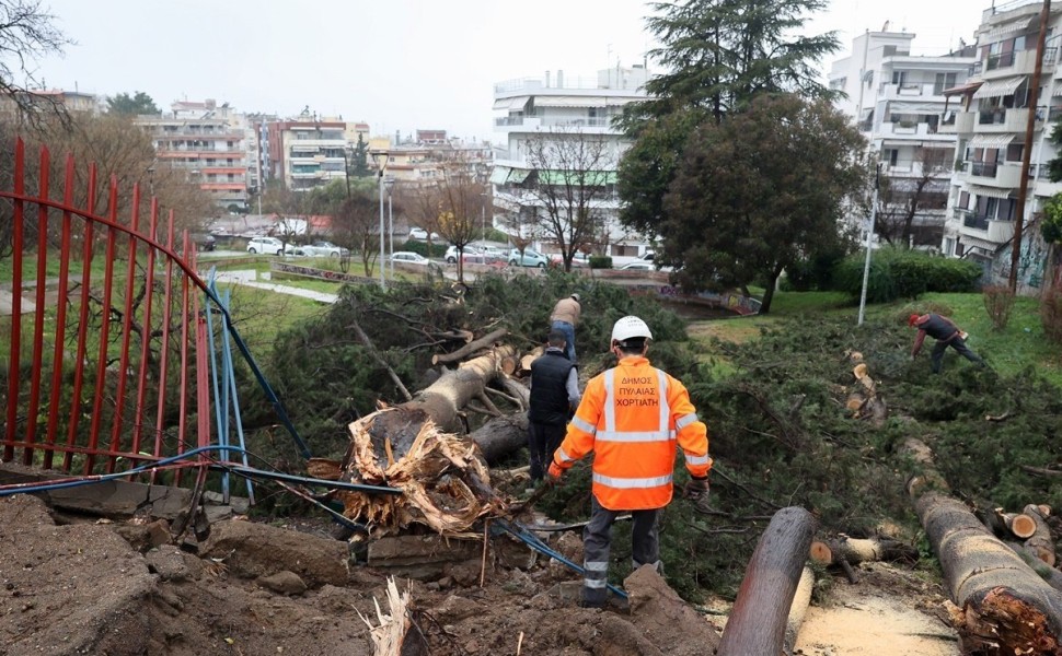 Καταστροφές από την κακοκαιρία στη Θεσσαλονίκη/φωτό intime