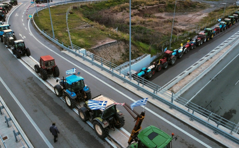 Από τα μπλόκα Ελλήνων αγροτών/ Φωτ. Reuters