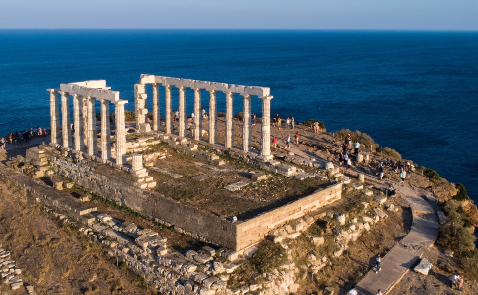 Ο Ναός του Ποσειδώνα στο Σούνιο. EUROKINISSI