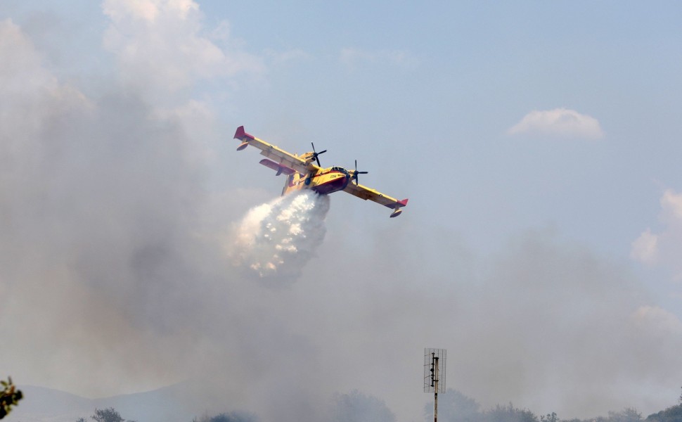 Στη μάχη τα εναέρια μέσα για τη φωτιά στο Τρίλοφο / Intime