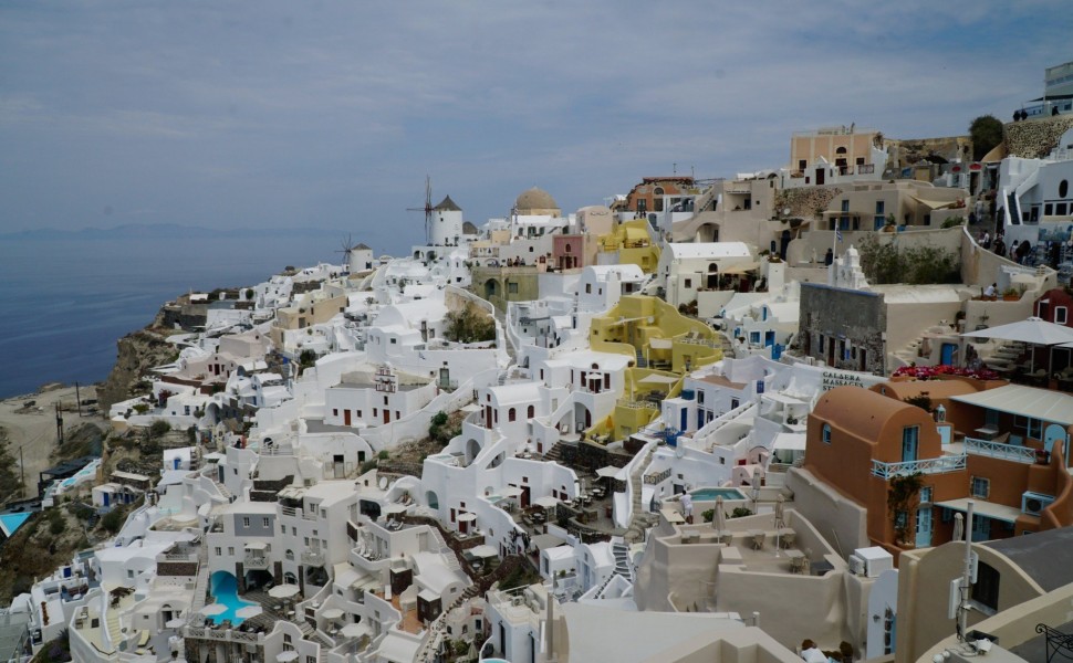 Εικόνα από τη Σαντορίνη (φωτο Eurokinissi)