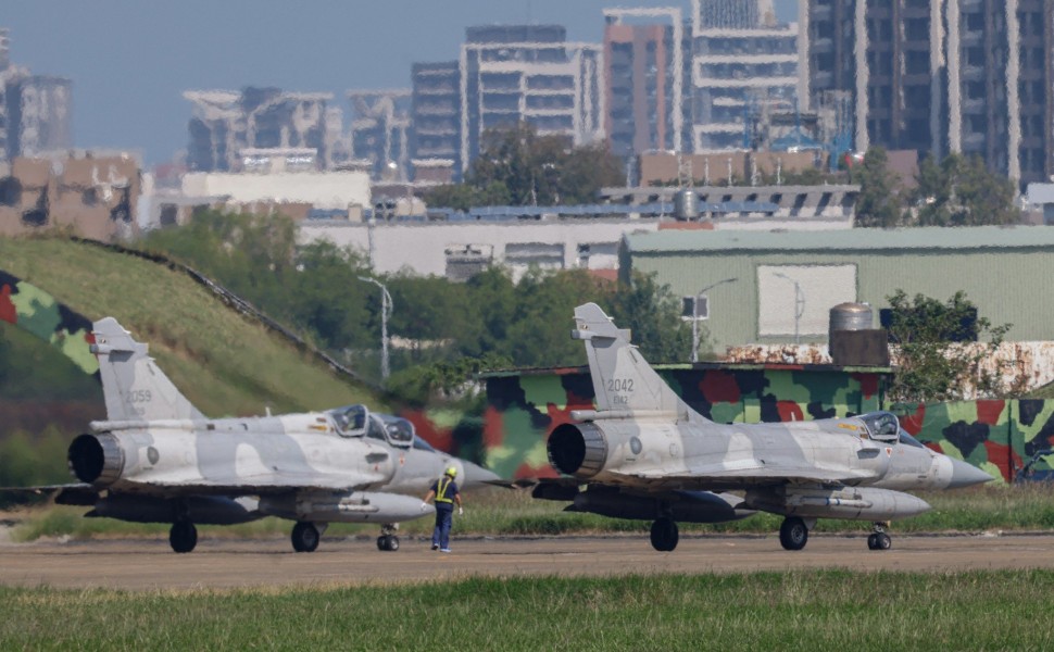 Taiwan Air Force Mirage 2000 aircraft prepare to takeoff at Hsinchu Air Base in Hsinchu/Reuters