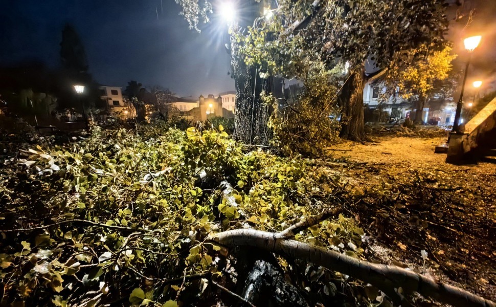 Εικόνα από το πέρασμα της κακοκαιρίας από το Ναύπλιο (φωτο: Intime)