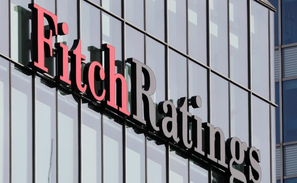 FILE PHOTO: The Fitch Ratings logo is seen at their offices at Canary Wharf financial district in London,Britain, March 3, 2016.  REUTERS/Reinhard Krause/File Photo