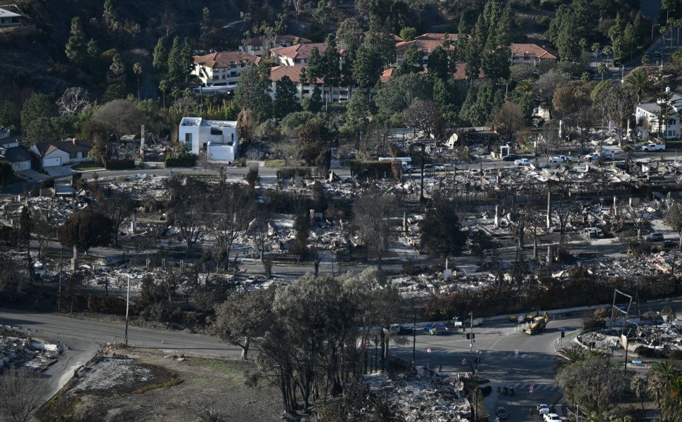 Το κατεστραμμένο από τις φωτιές Λος Άντζελες / πηγή: Reuters