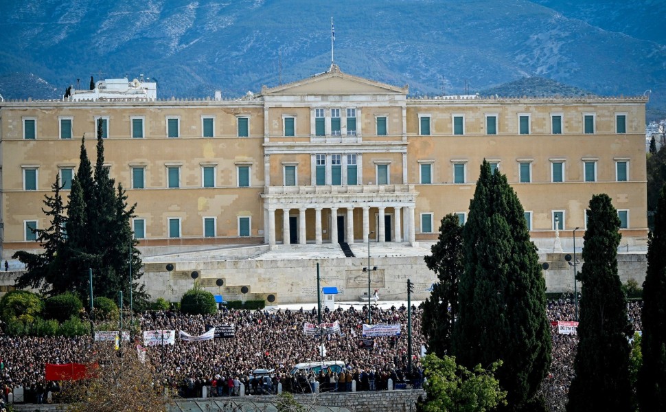 Φωτ. από τη συγκέντρωση του Ιανουαρίου για την τραγωδία στα Τέμπη / Eurokinissi