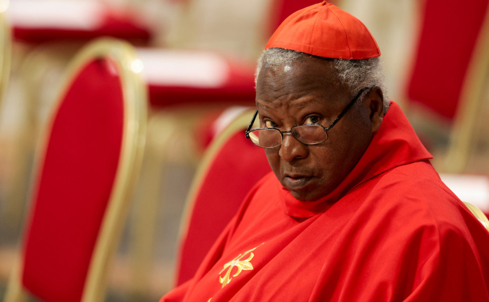 Cardinal Philippe Ouedraogo attends a mourning mass for Pope Francis  - Reuters