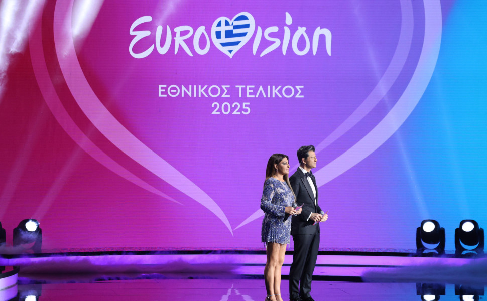 Ο εθνικός τελικός της Eurovision 2025 με παρουσιαστές την Έλενα Παπαρίζου και τον Σάκη Ρουβά / Eurokinissi Ο εθνικός τελικός της Eurovision 2025 με παρουσιαστές την Έλενα Παπαρίζου και τον Σάκη Ρουβά / Eurokinissi