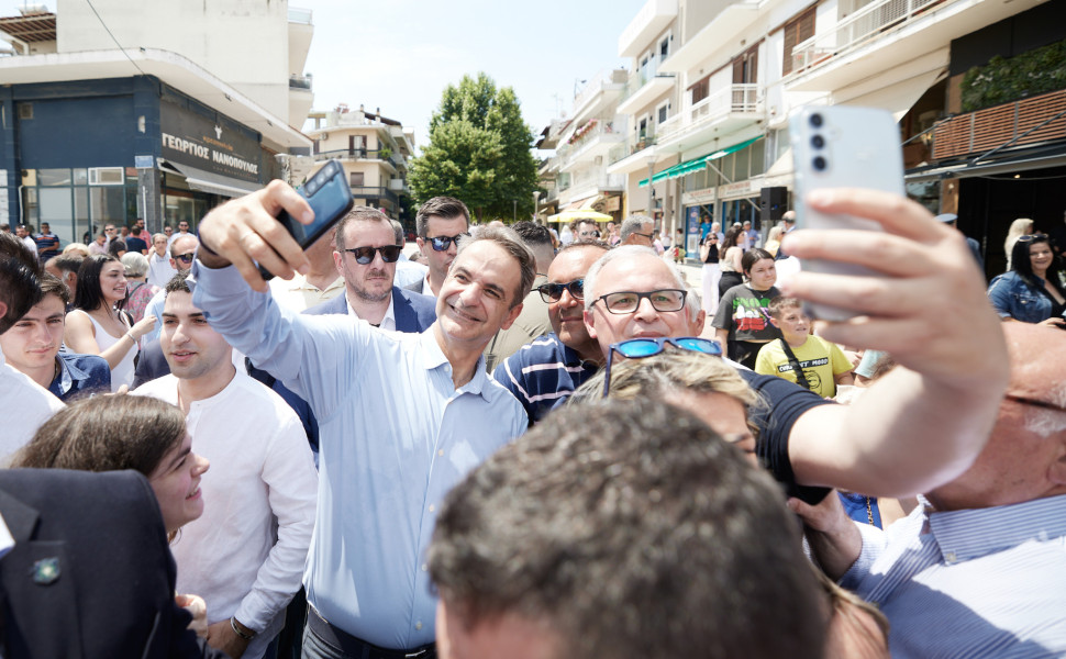 Ο Κυριάκος Μητσοτάκης στη Θεσσαλία / Eurokinissi