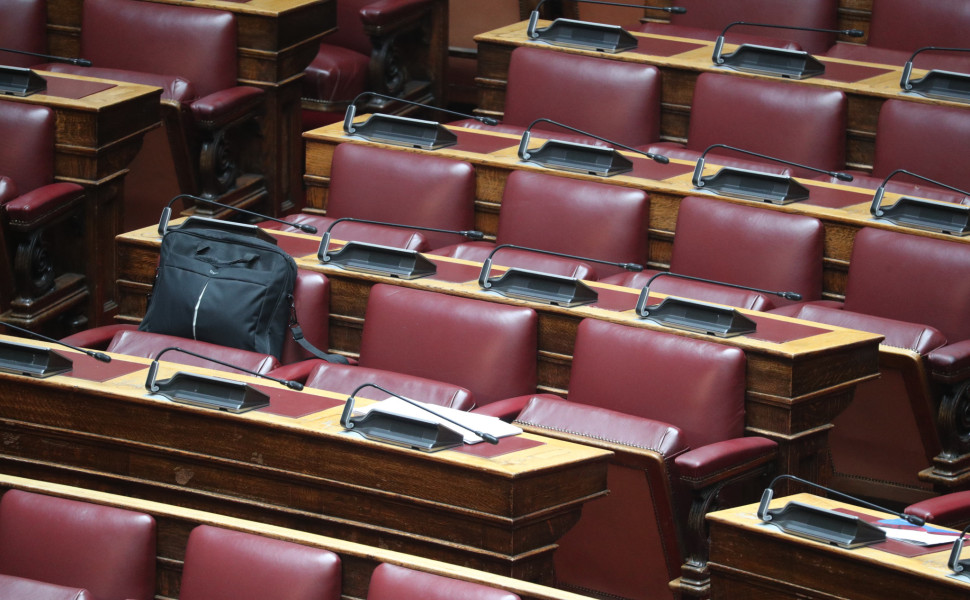 Άδειες οι έδρες των Σπαρτιατών στο Κοινοβούλιο/Eurokinissi Άδειες οι έδρες των Σπαρτιατών στο Κοινοβούλιο/Eurokinissi