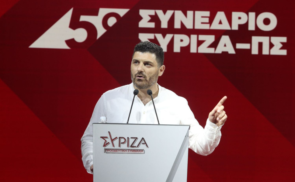 Ο Διονύσης Τεμπονέρας στο βήμα του Συνεδρίου του ΣΥΡΙΖΑ/Φωτ. EUROKINISSI